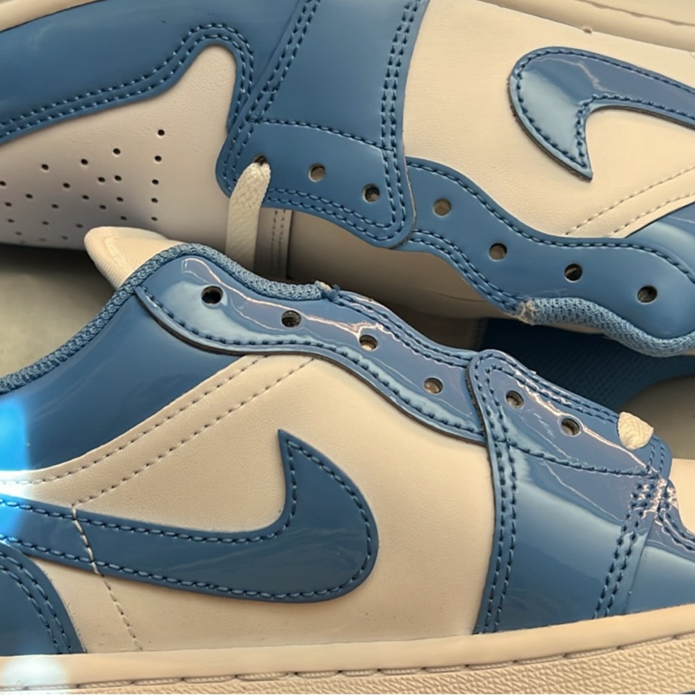 Blue and White Sneakers